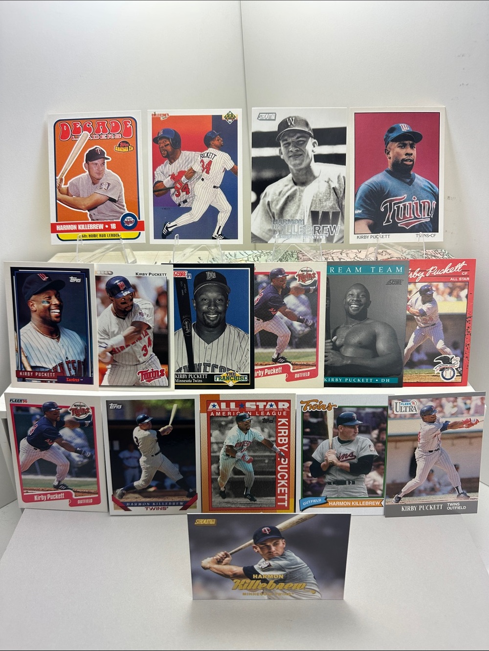 Harmon Killebrew & Kirby Puckett Twins lot of 16